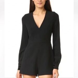 Alexis Black Long Sleeve Romper